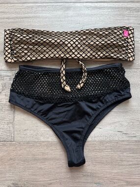 Chynna Dolls Fishnet Two Piece Bikini Set